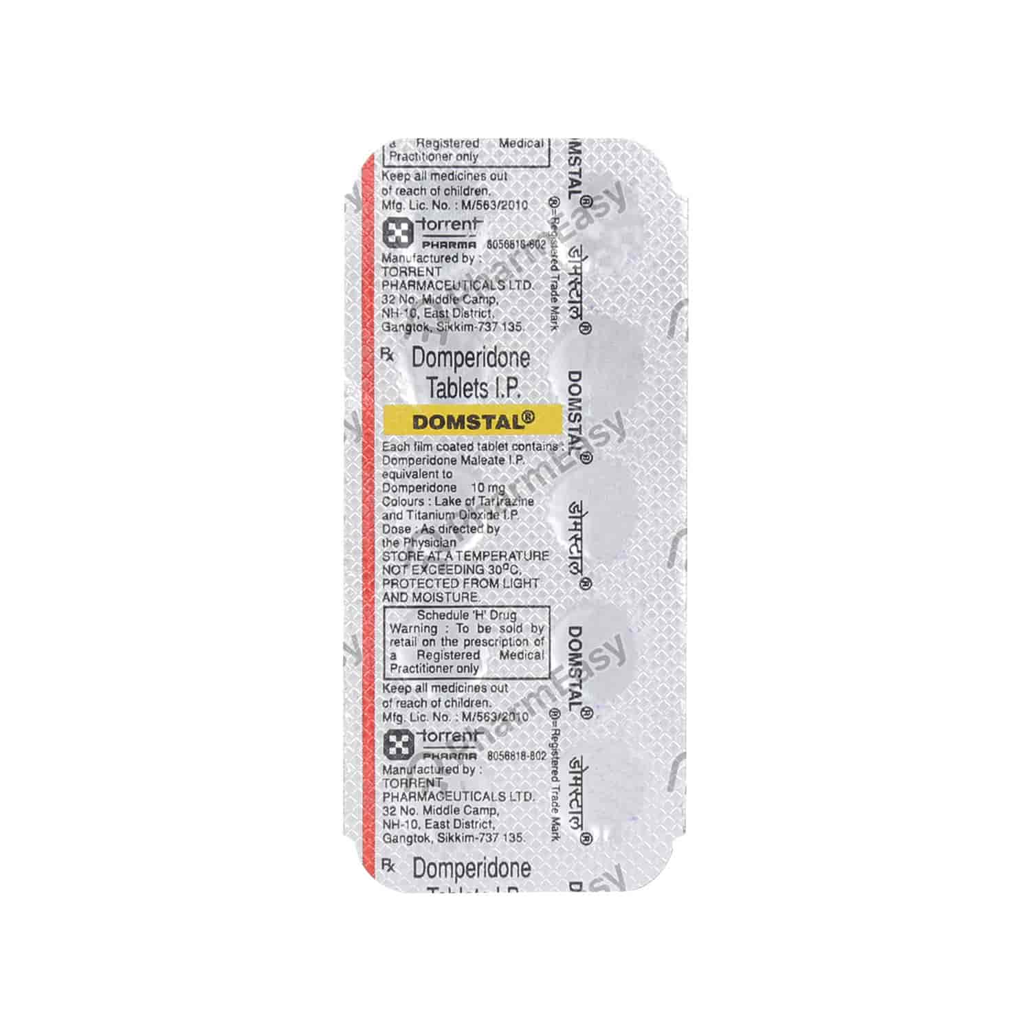Domstal 10mg Tab - Uses, Side Effects, Dosage, Composition & Price ...