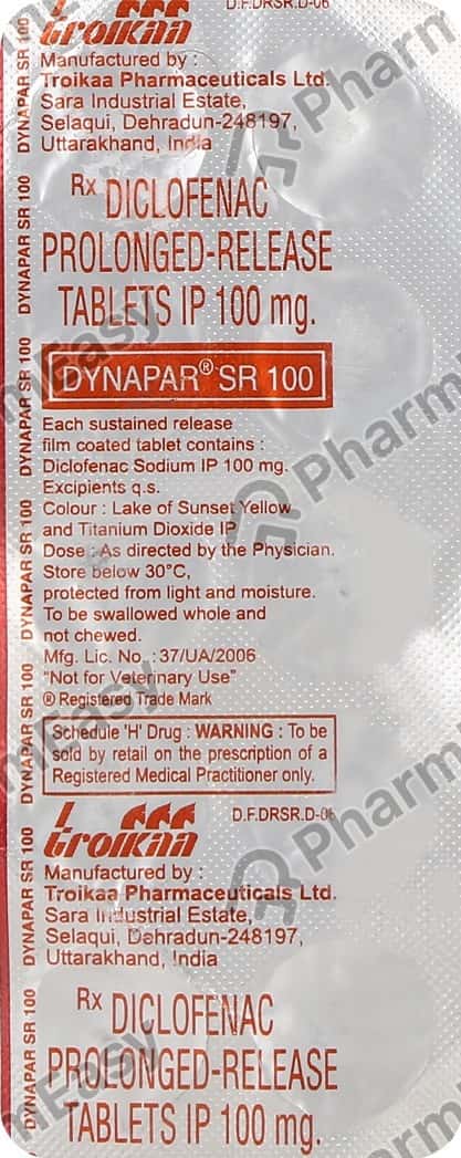 Dynapar Sr 100mg Strip Of 10 Tablets