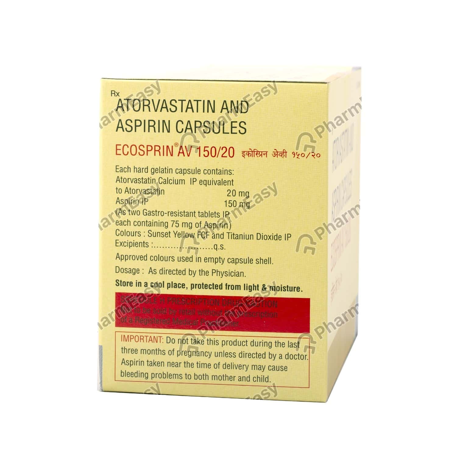 Buy Ecosprin Av 150/20mg Strip Of 10 Capsules Online at Flat 18 OFF