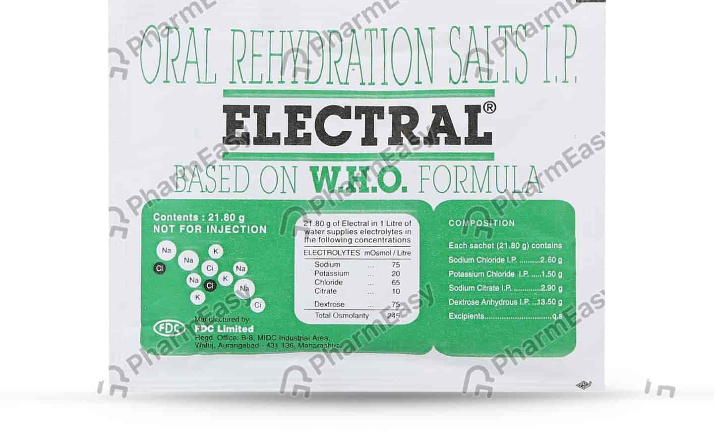 Electral Sachet Of 21.80gm Oral Powder (green)