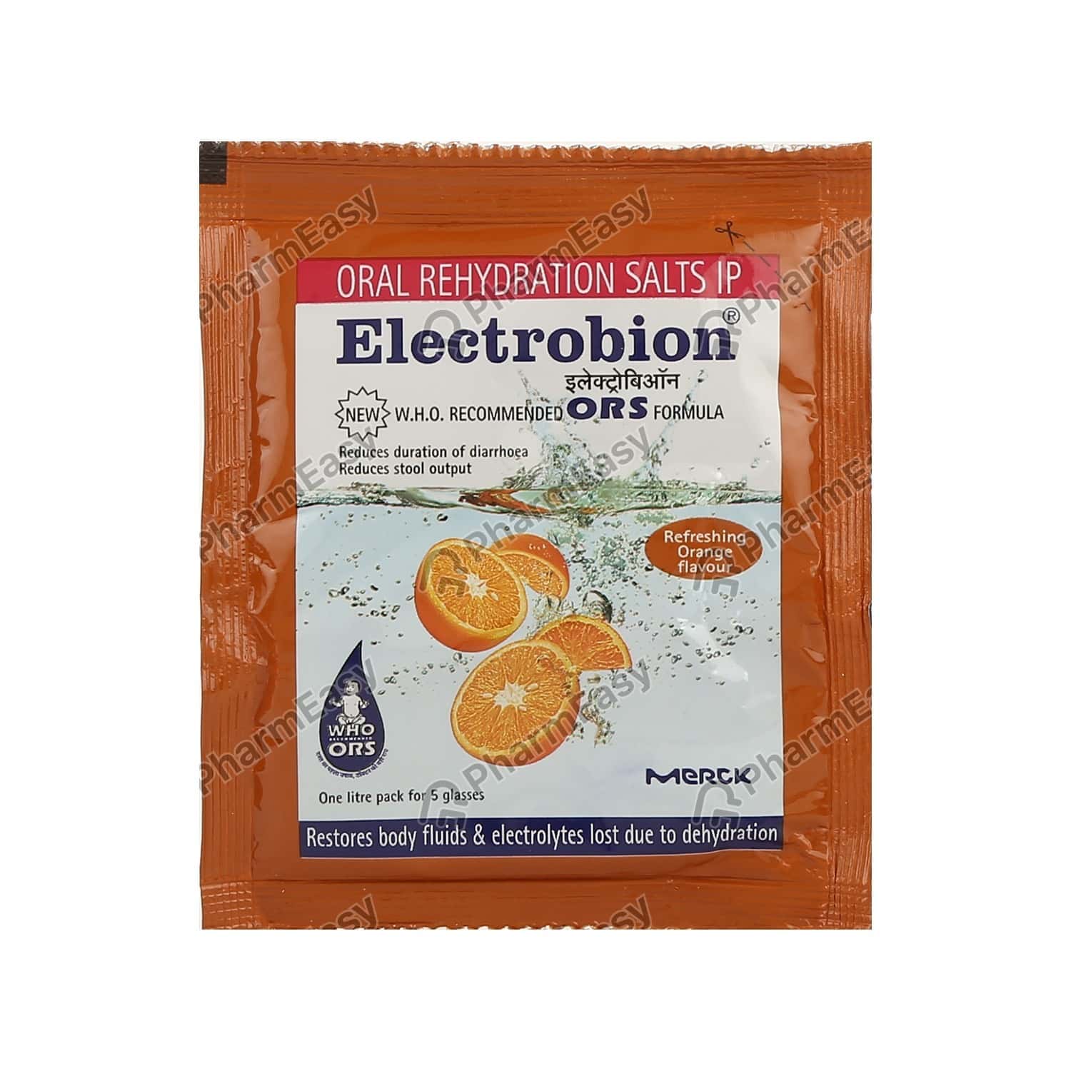 Buy Electrobion Orange Flavour Sachet Of 21gm Powder Online at Flat 18