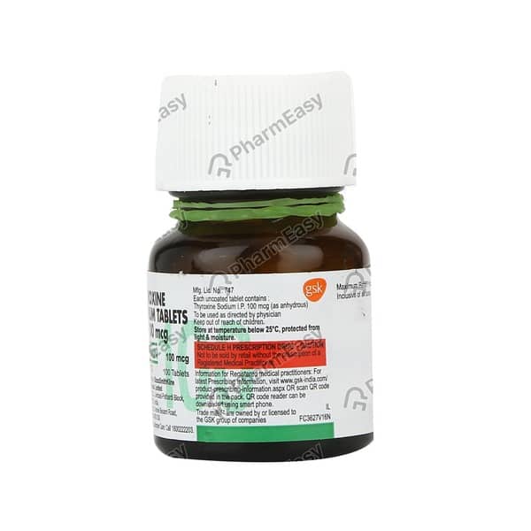 Eltroxin 100mcg Bottle Of 100 Tablets