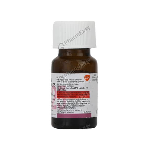 Eltroxin 25mcg Bottle Of 60 Tablets