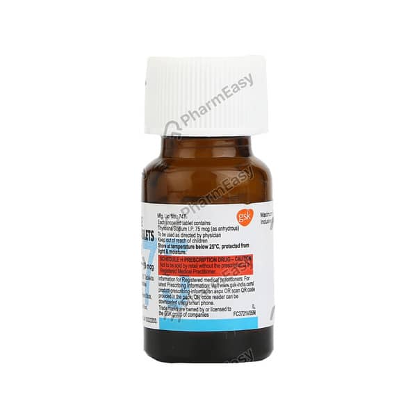 Eltroxin 75mcg Bottle Of 60 Tablets