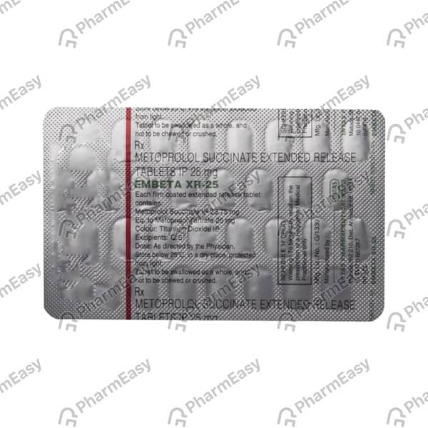 Embeta Xr 25mg Strip Of 10 Tablets