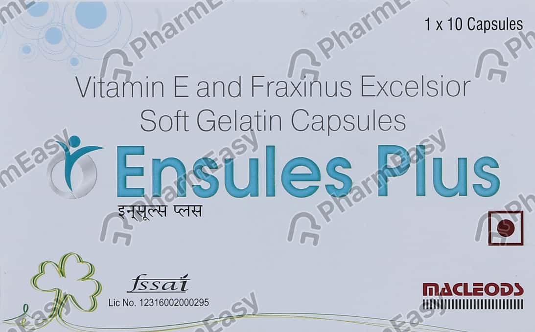 Ensules Plus Strip Of 10 Softgel Capsules (red)
