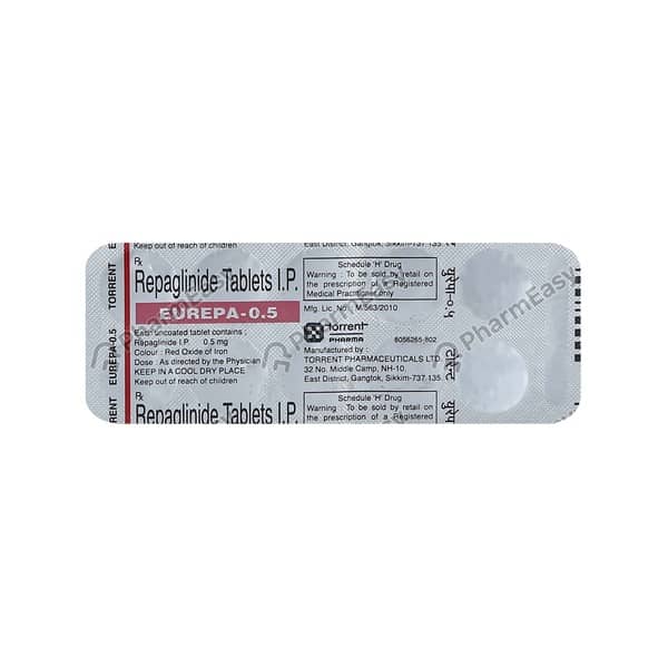 Eurepa 0.5Mg Strip Of 10 Tablets