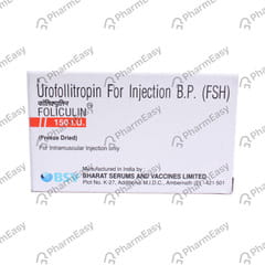 FOLICULIN 150IU DRY VIAL OF 1 POWDER FOR INJECTION