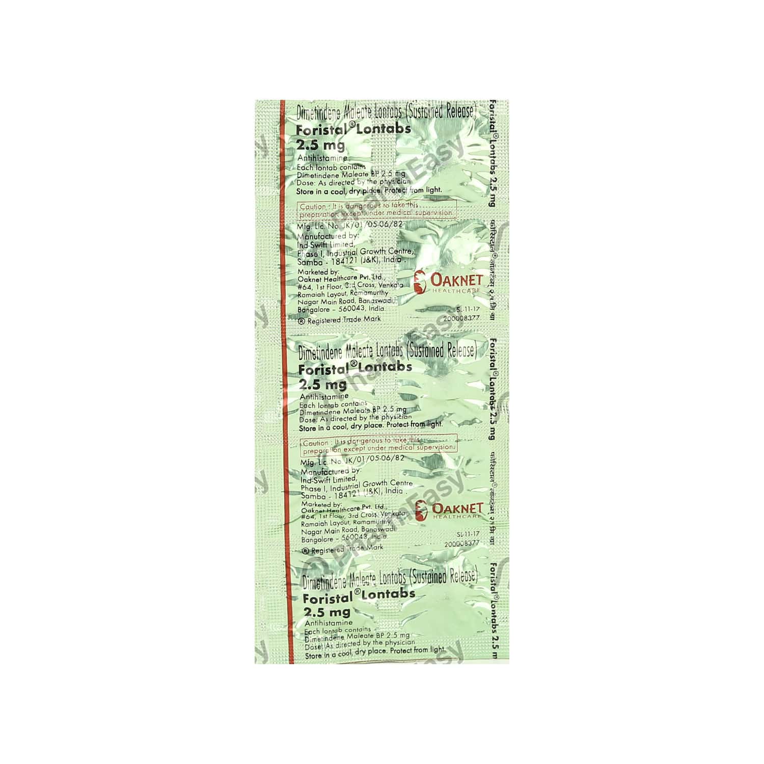 Buy Foristal 2.5 MG Tablet (10) Online at Flat 15 OFF PharmEasy