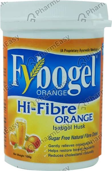 Fybogel Isabgol Husk | Orange | Sugar Free | Bottle 100 Gm Powder