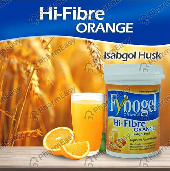 Fybogel Isabgol Husk | Orange | Sugar Free | Bottle 100 Gm Powder