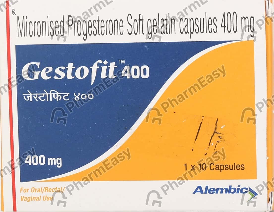 Gestofit 400 MG Oral/Vaginal/Rectal Capsule (10) Uses, Side Effects