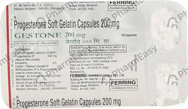 Gestone 200mg Strip Of 10 Capsules