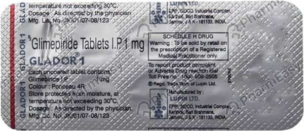 Glador 1mg Strip Of 10 Tablets