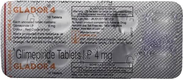 Glador 4Mg Strip Of 10 Tablets