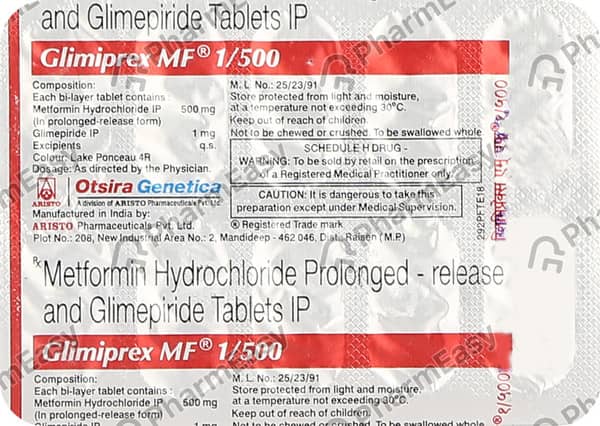 Glimiprex Mf 1/500mg Strip Of 10 Tablets