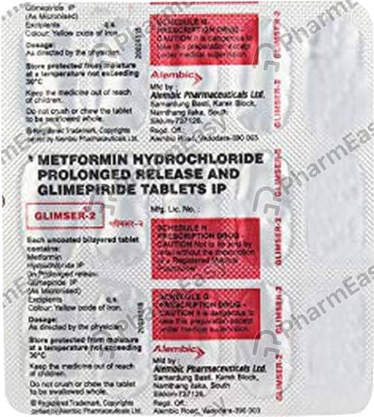Glimser 2mg Tablet
