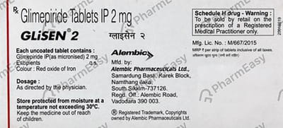 Glisen 2mg Strip Of 10 Tablets