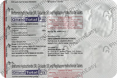 Glizid Total P 15mg Strip Of 10 Tablets