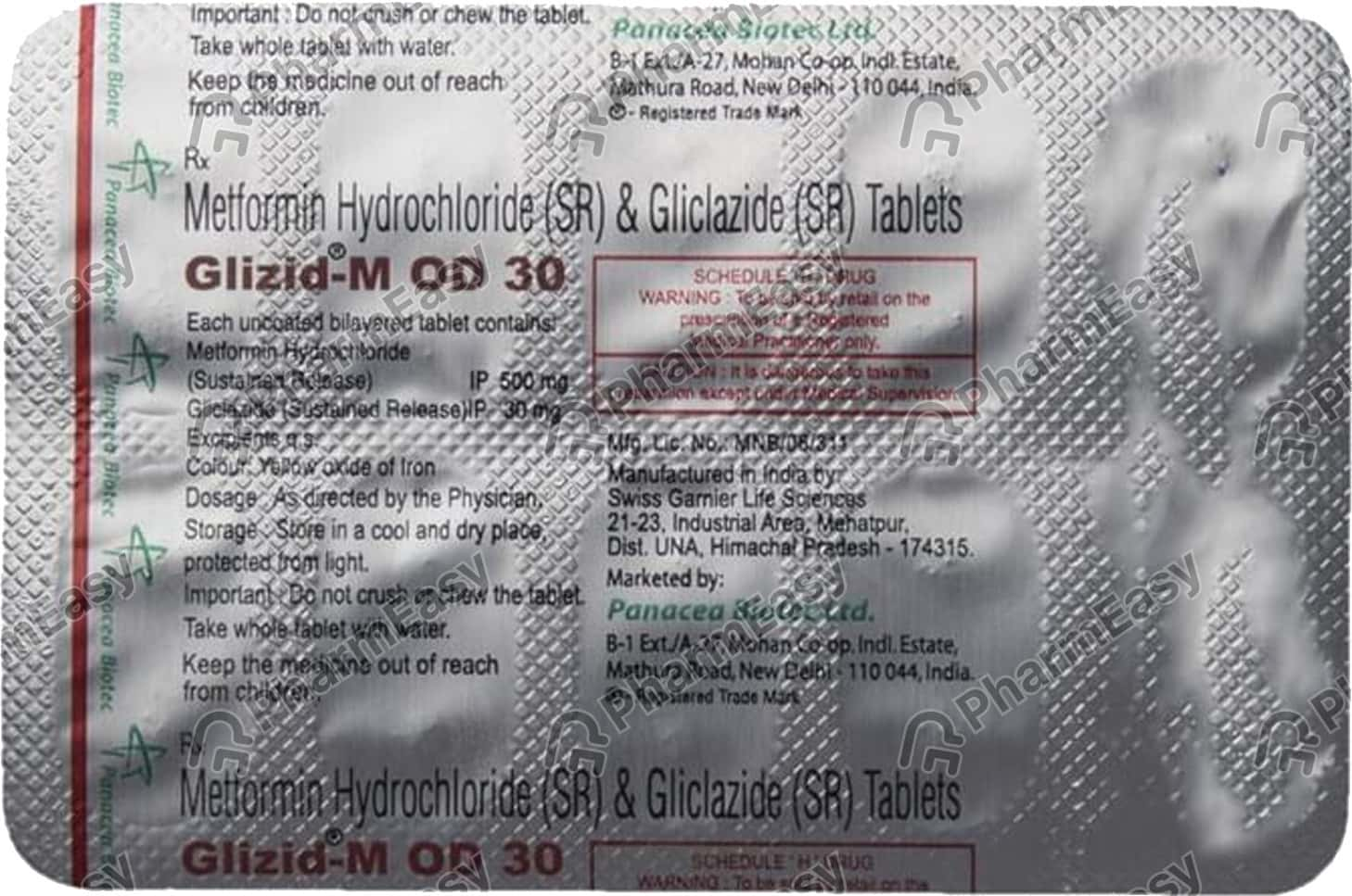 Glizid M Od 30mg Tablets