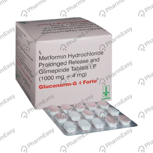 Gluconorm G4 Forte Strip Of 10 Tablets