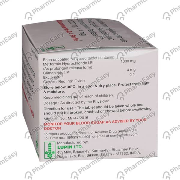 Gluconorm G4 Forte Strip Of 10 Tablets