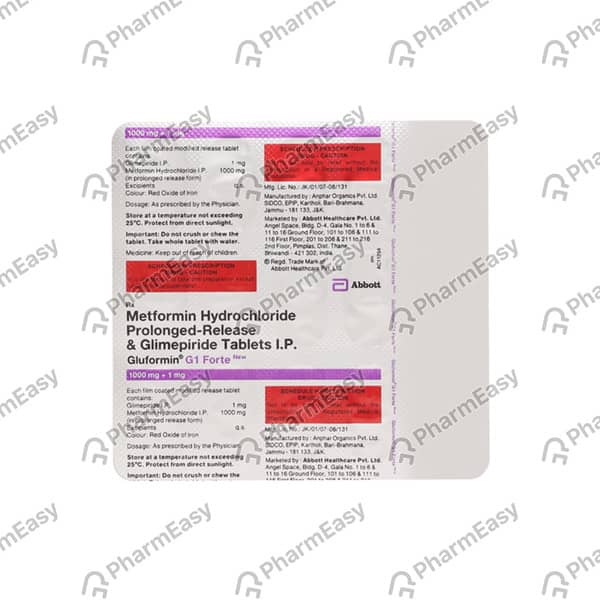 Gluformin G1 Strip Of 10 Tablets