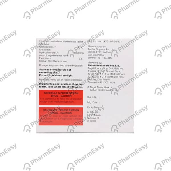 Gluformin G1 Strip Of 10 Tablets