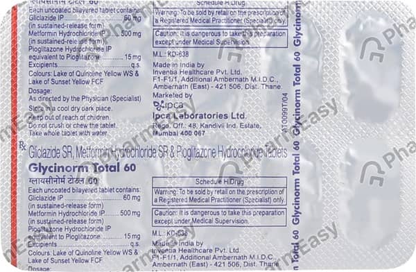 Glycinorm Total 60Mg Strip Of 10 Tablets
