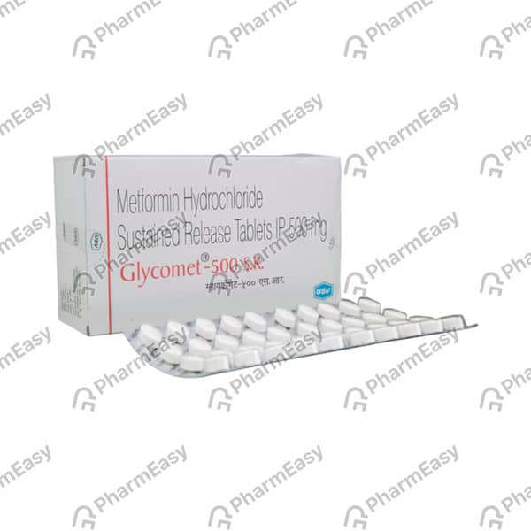 Glycomet Sr 500mg Strip Of 10 Tablets