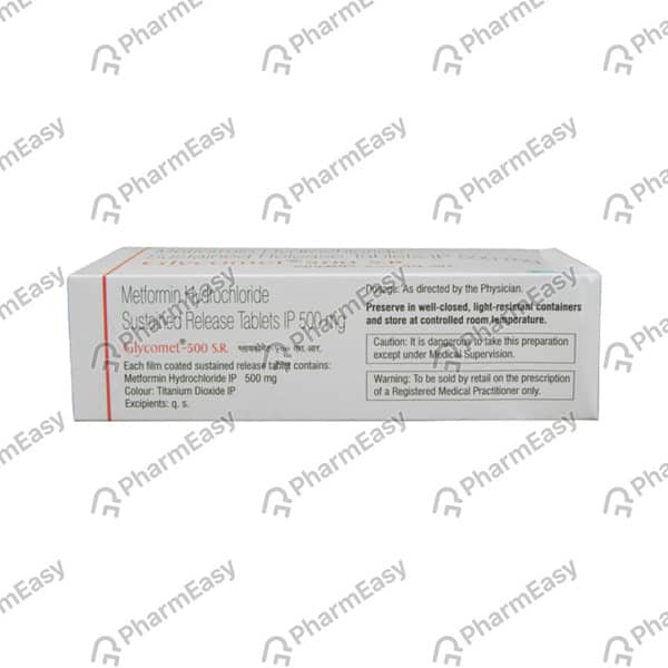 Glycomet Sr 500mg Strip Of 10 Tablets