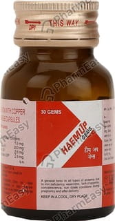 Haem Up Gems Bottle Of 30 Capsules