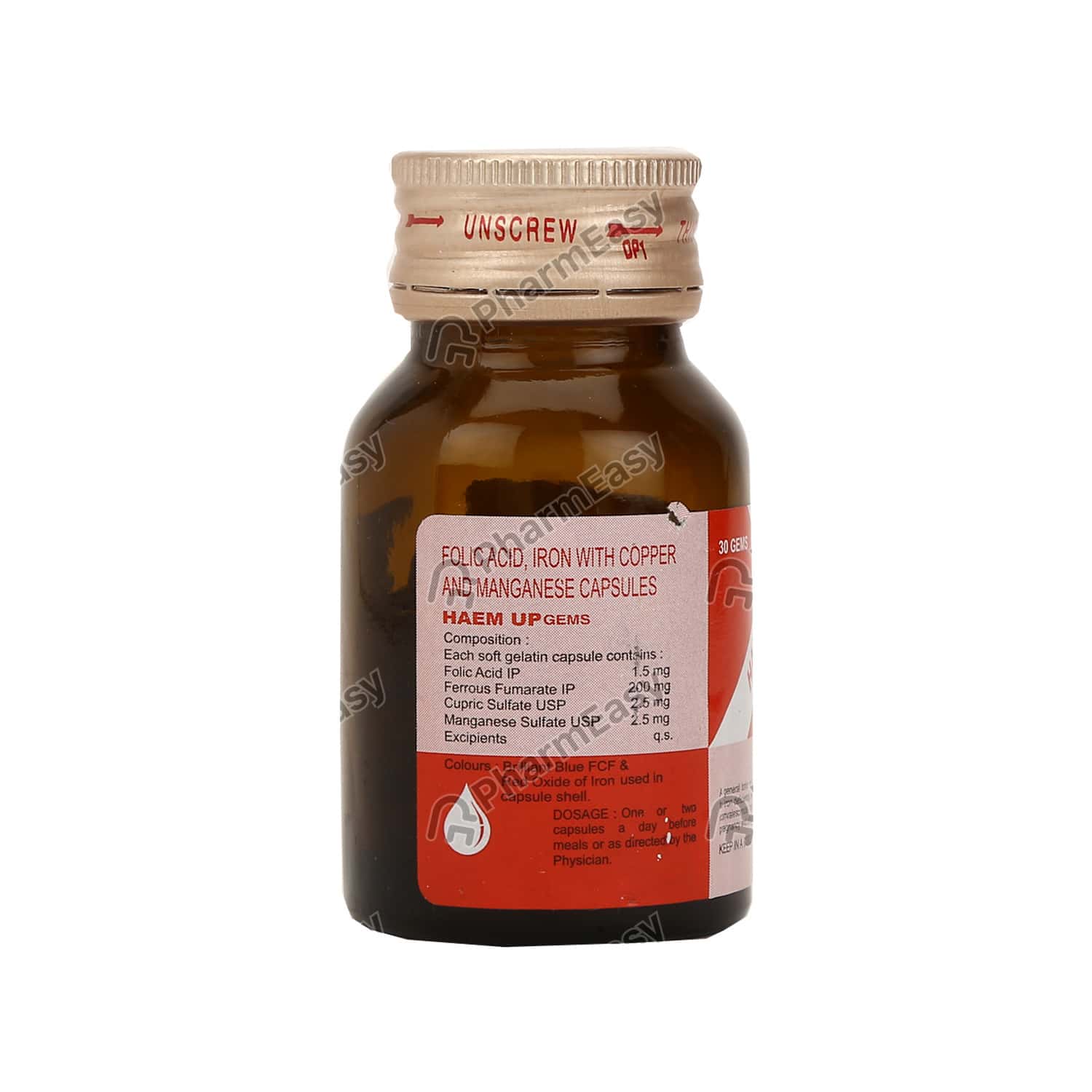 Buy Haem Up Gems Bottle Of 30 Capsules Online at Flat 18 OFF* PharmEasy