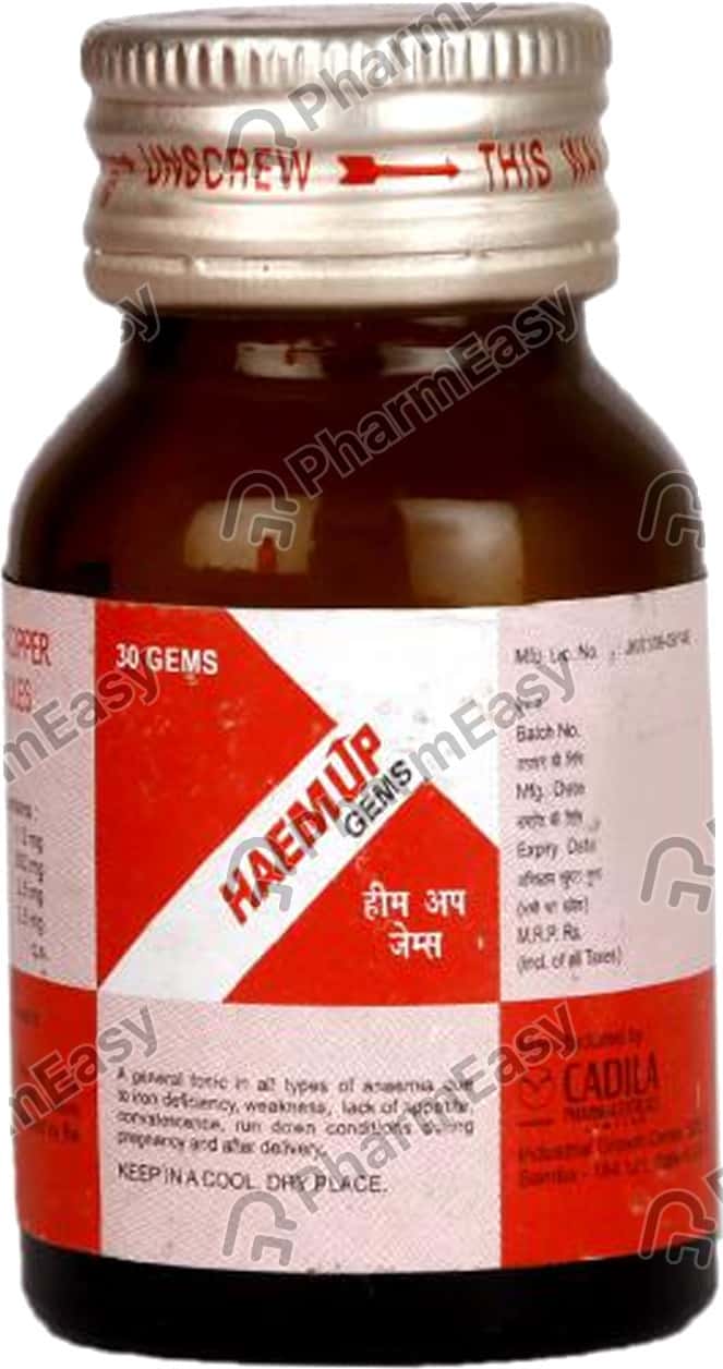 Buy Haem Up Plus Gems Strip Of 30 Capsules Online at Flat 15 OFF