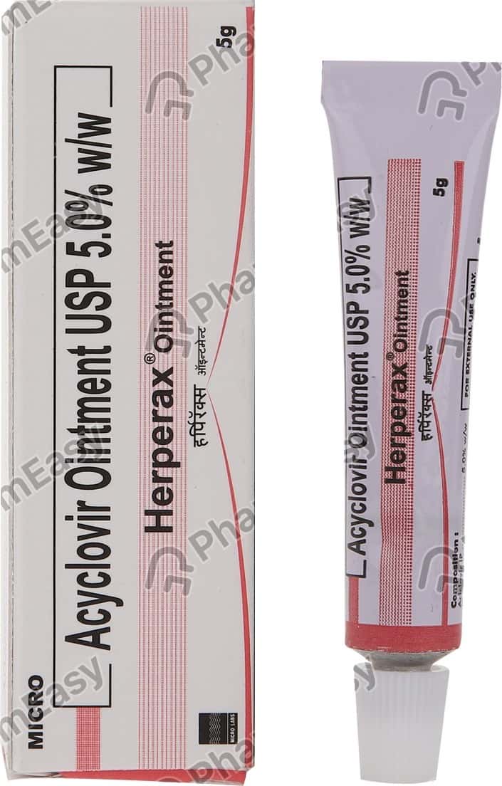 Herperax 5 W/W Ointment (5) Uses, Side Effects, Price, Dosage & Composition PharmEasy