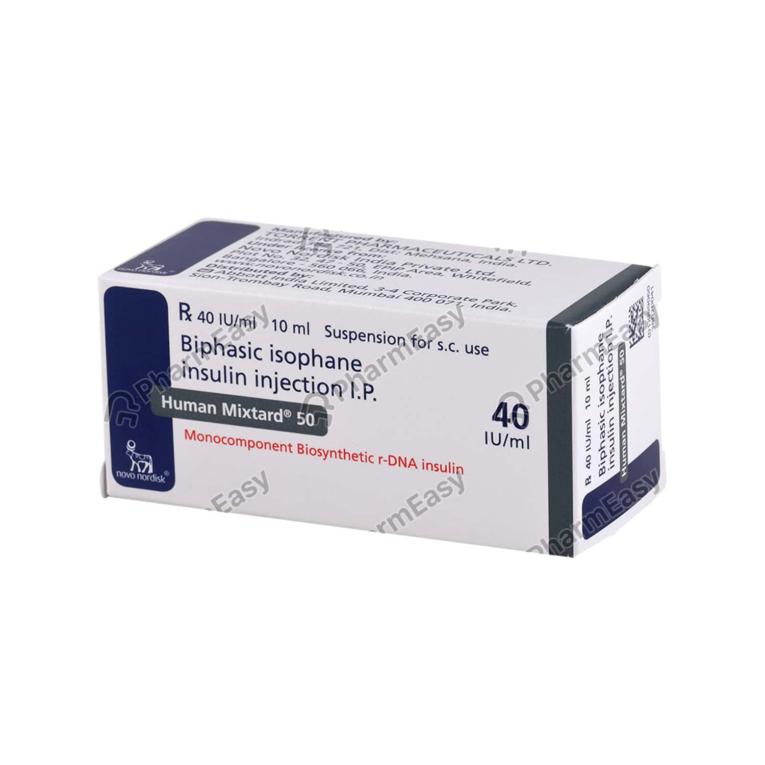 Human Mixtard 50/50 40iu Injection 10ml Uses, Side Effects, Dosage