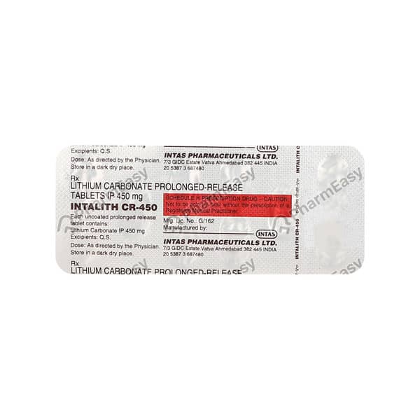 Intalith Cr 450mg Strip Of 10 Tablets
