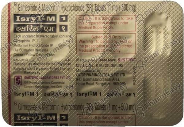 Isryl M 1Mg Strip Of 10 Tablets