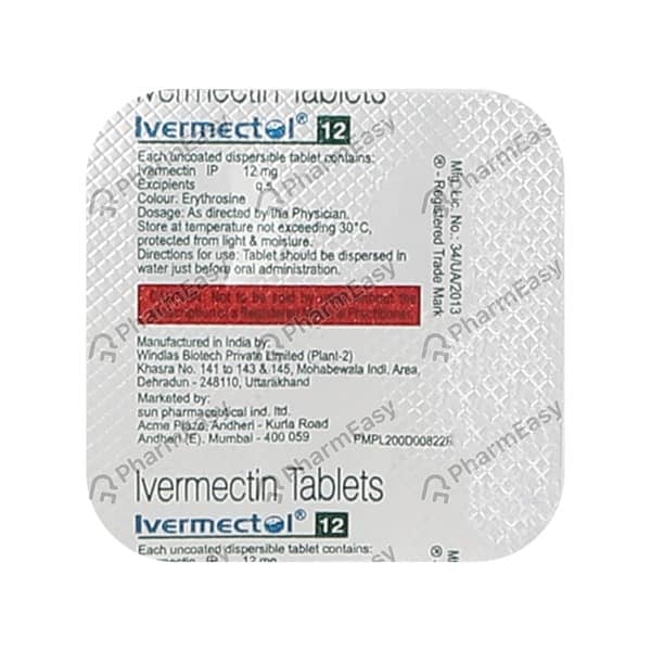Ivermectol 12mg Strip Of 2 Tablets
