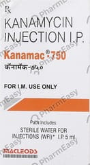 KANAMAC 750MG DRY VIAL OF 5ML POWDER FOR INJECTION