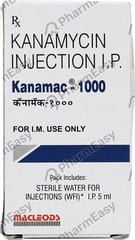 KANAMAC 1GM DRY VIAL OF 1 POWDER FOR INJECTION