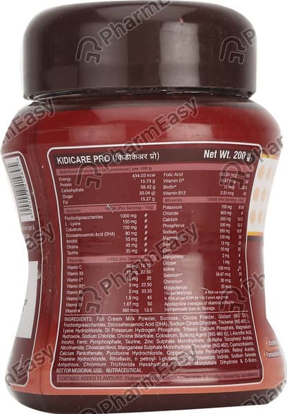Kidicare Pro Chocolate And Vannila Flavour Bottle Of 200Gm Powder