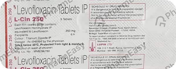 Lcin 250mg Strip Of 5 Tablets