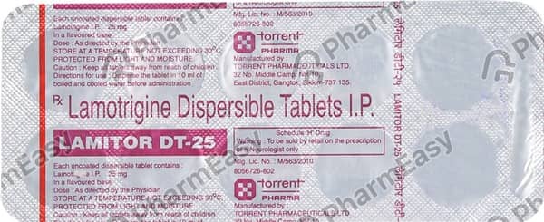 Lamitor Dt 25mg Strip Of 10 Tablets