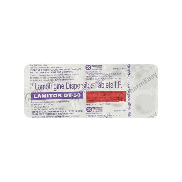 Lamitor Dt 50mg Strip Of 10 Tablets