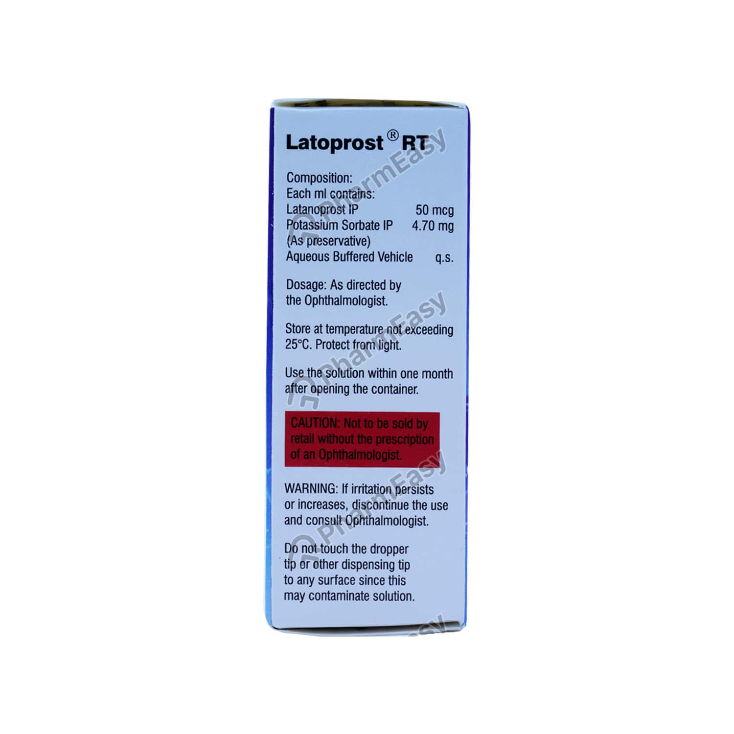 Buy Latoprost Rt Eye Drops 2.5ml Online at Flat 18 OFF* PharmEasy