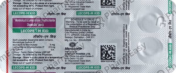 Lecope M Kid Strip Of 10 Tablets