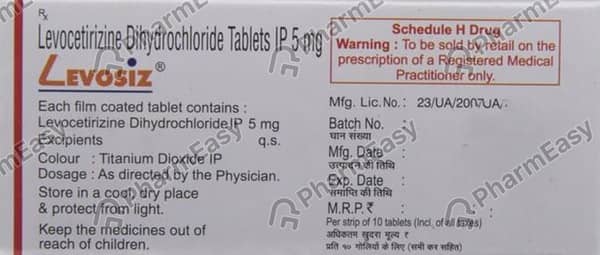 Levosiz 5mg Strip Of 10 Tablets