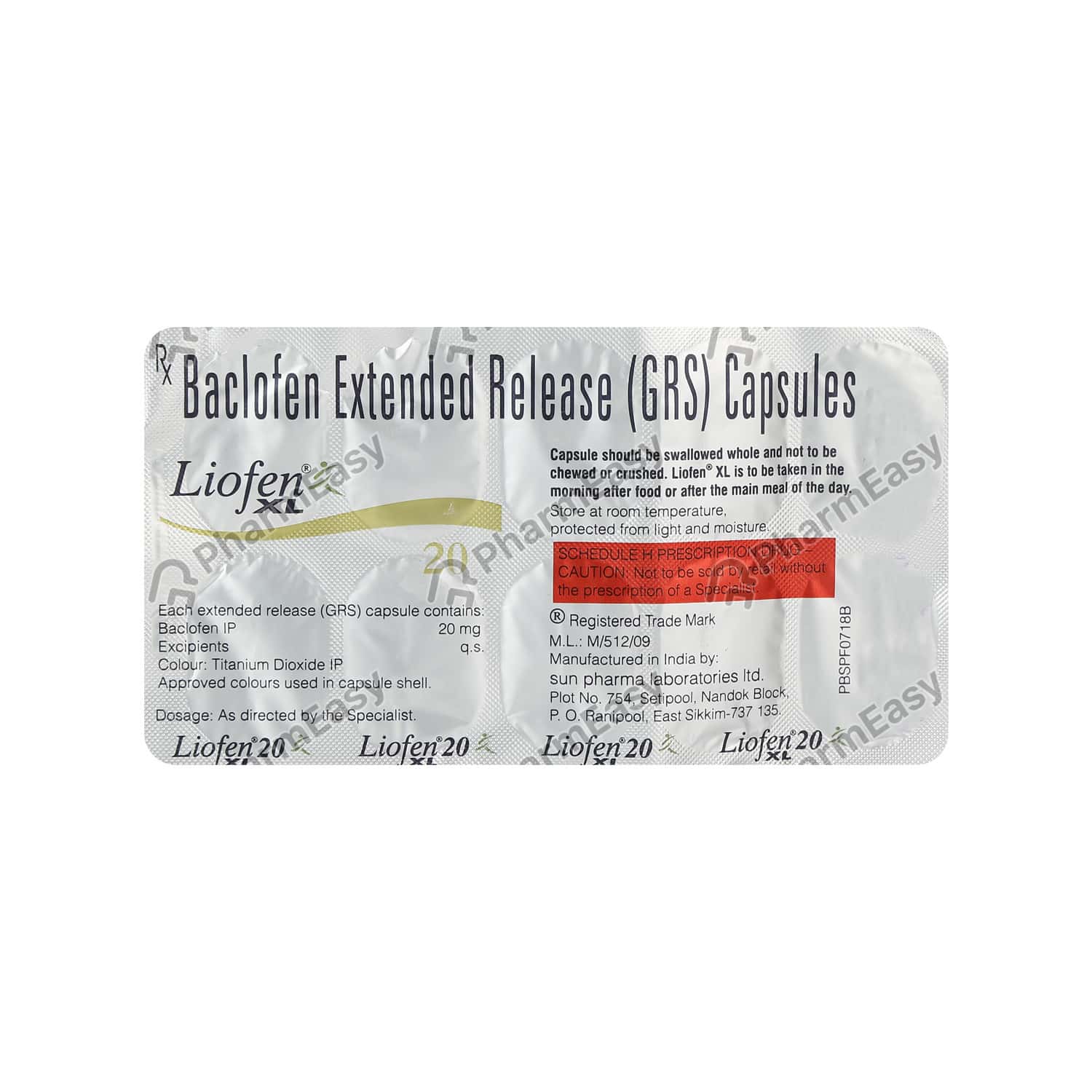 Buy Liofen Xl 20 MG Capsule (10) Online at Flat 18 OFF* PharmEasy