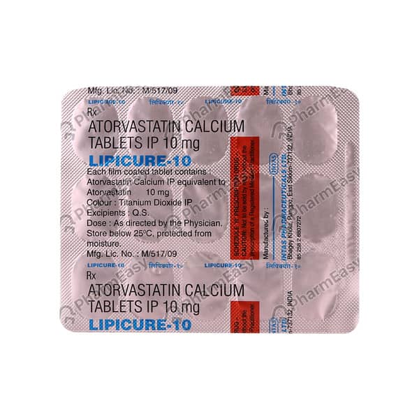 Lipicure 10mg Strip Of 15 Tablets